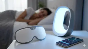 Dispozitiv de monitorizare a somnului si lampa pentru relaxare si reducerea stresului din gama produse de sanatate.