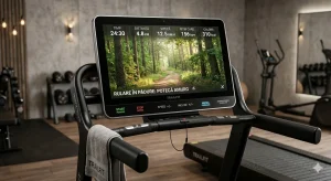 Bandă de alergat premium cu ecran tactil și monitorizarea activității din categoria echipamente fitness acasă.